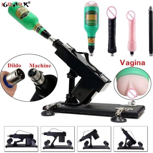 2021 Strong Power Automatic Sex Machine Female Masturbation Pumping Gun With Dildos Attachments Adult Games Sex Toys For Women