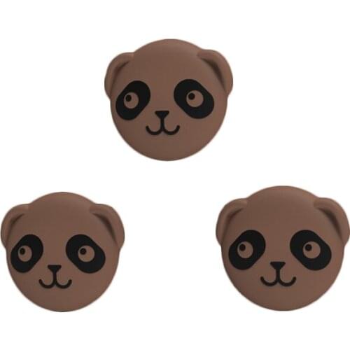 3Pcs/Lot Cute Panda/Football Wall Protectors Self Adhesive Silicone Door Stopper Door knob Rubber Fender Lock Protective Pad
