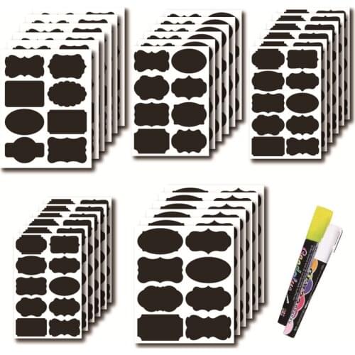40pcs Jar Stickers Kitchen Label Blackboard Spice Labels Sticker Storage Organizer Bottles Chalkboard Tag