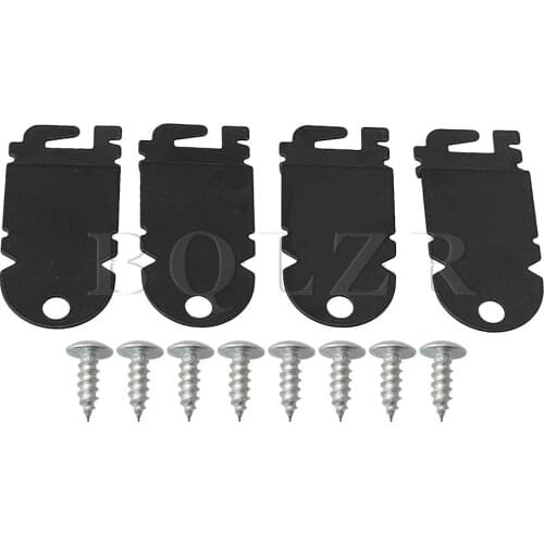 BQLZR 59x26x6mm Black Metal Part Number 8212560 PS1487167 Dishwasher Side Mounting Bracket Kit W/ Screws Pack of 2