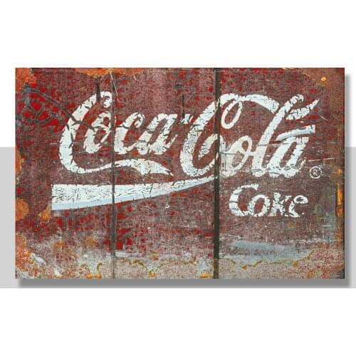 Coca Cola Rusty Advertisment Retro Metal Wall Plaque Art Vintage Tin Sign