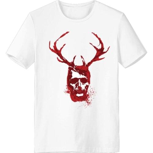 Hannibal Print T-shirt Adult Summer Cotton White T shirt Tee