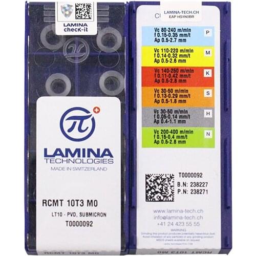 RCMT10T3MO LT10 100% Original LAMINA carbide insert with the best quality 10pcs/lot free shipping