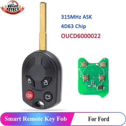 KEYECU New Remote Key for 2012-2014 Ford C-Max Escape Focus Transit Connect Uncut HU101
