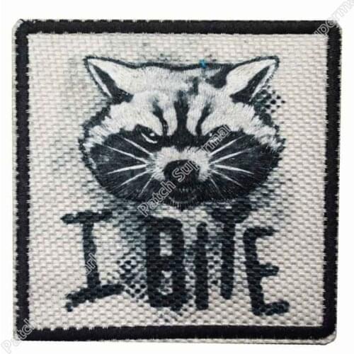 3" Rocket Raccoon I Bite Movie TV Series Costume Embroidered Emblem applique iron on patch