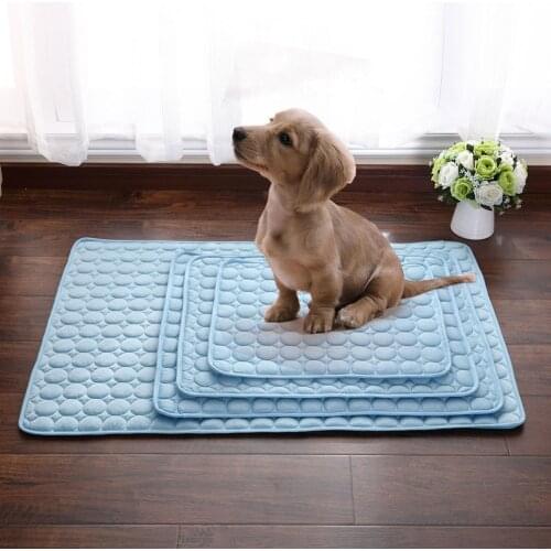 Pet Dog Summer Cooling Mats Blanket For Dog Cat Breathable Blanket Sofa Portable Tour Camping Yoga Sleeping Massage Self Cooling
