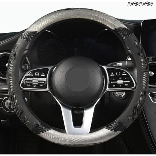 LIGOLIGO Microfiber Leather Car Steering Wheel Cover For Chevrolet Cruze Captiva Lacetti Aveo Niva Spark Sonic Trax Camaro