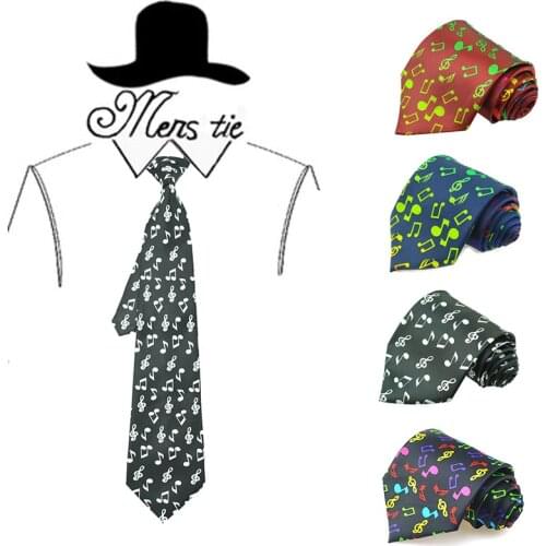 Mens Ties Necktie Formal Dress Gift Wedding Shirts Cravat Ties For Men Fashion 4inch Music Note Classic Party 2020 New Design