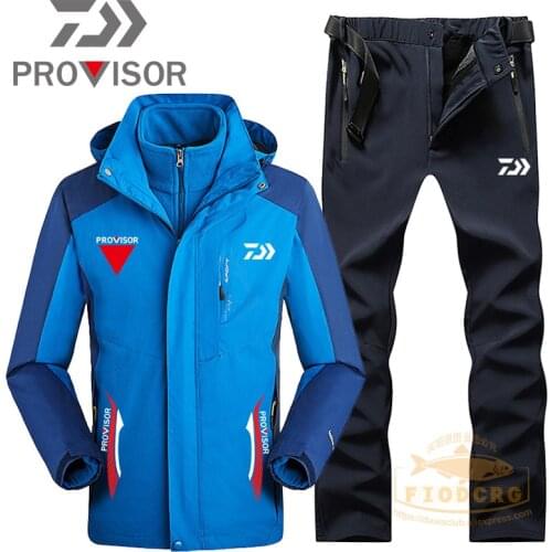 2022 New Dawa ishing Jacket Fishing Pants Winter DAIWA Fishing Clothes Warm Three-in-one Coat Keep Warm Outdoor Cycling Jacket