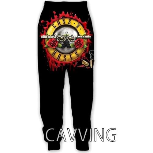 CAVVING 3D Printed Guns N Roses Rock Band Casual Pants Sports Sweatpants Straight Pants Sweatpants Jogging Pants Trousers