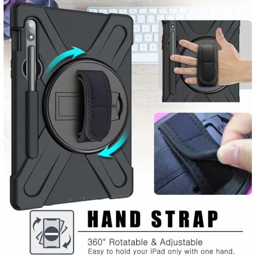 Heavy Duty Rugged Shockproof Case 360 Rotating Kickstand Cover Strap For Samsung Galaxy Tab S7 11" Inch T870 T875 2020 Stand