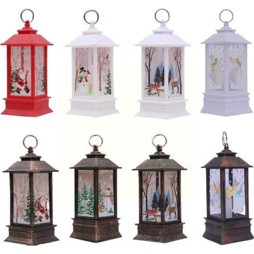 Santa Claus Snowman Lantern Light Merry Christmas Decor New Ornament Navidad Tree Christmas 2022 2021 Xmas Year Gifts For H H6H2