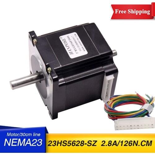 23HS5628 stepper motor 1.26n.m 178oz-in 56MM Dual Shaft Shaft diameter nema23 8mm for CNC DIY 3D Printer