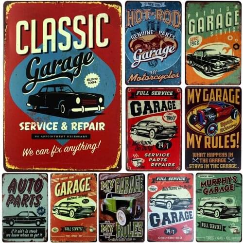 [SQ-DGLZ] Classic Garage Metal Sign Bar Wall Decoration Tin Sign Vintage Metal Signs Home Decor Painting Plaques Art Poster