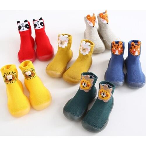 Soft Sole Animal Cute Shoes with Rubber Soles Infant Newborn Spring Autumn Children Floor Socks Shoes Anti Slip Soft Sole Sock