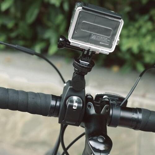 High Quality 1/4 Camera DV DSLR Bike Bicycle Handlebar Clamp Bracket Tripod Mount Screw Clip Tripods for Gopro Hero5/4/3+/3/2/1