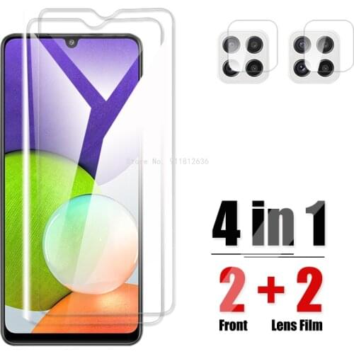 HD Protective Glass For Samsung Galaxy A22 4G 5G Screen Protector For Samsung A22 Clear Camera Lens Protection Film Samsun A 22