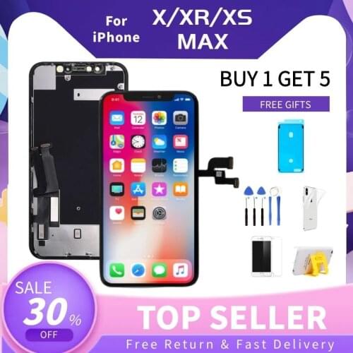 Display For iPhone X XR XS Max LCD Screen Replacement OLED/TFT Pantalla Incell Perfect 3D Touch Digitizer Top Quality True Tone