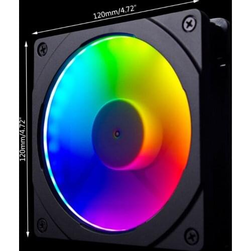 120mm/140mm RGB Colorful LED Rainbow Color Fan Halos Aperture for 12/14cm Fan Synchronous Motherboard Light Control
