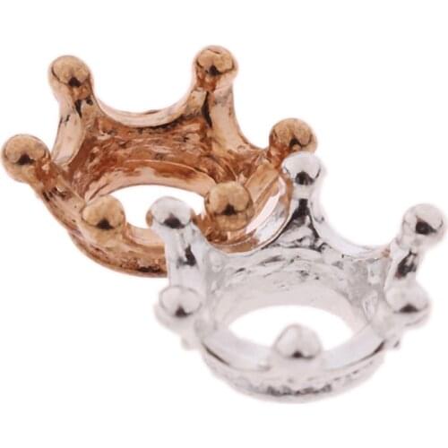 2Pcs 1:12 Dollhouse Miniature Mini Metal Crown Model Toys Dolls Accessories