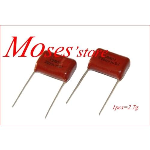 2000v 153 153J 0.015uf 15nf 15000pf Capacitor 5% 100% New Original Capacitance CBB81 Polypropylene Film Capacitors pitch P20MM
