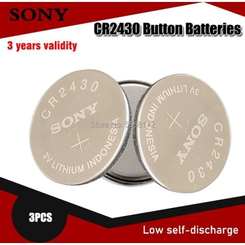 3pcs 100% Original Sony CR2430 DL2430 CR 2430 3V Lithium Battery For Smart Watch Headphone Toy scale Pedometer Button Coin Cell