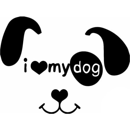 30cm I Love My Dog Fashion Car Accessories Car Sticker Vinyl -0009