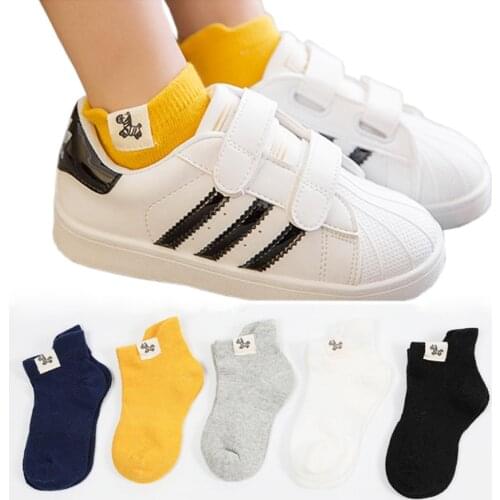 5 Pairs/lot 1 to 10 Years Spring Summer Thin Mesh Socks For Girls Boys Cute Simple Childrens Thin Sock Baby Short Socks