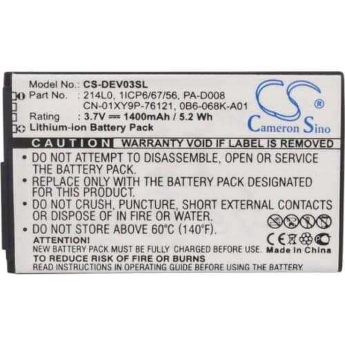 Cameron Sino 1400mAh battery for DELL Lightning V02S V03B Venue Pro 0B6-068K-A01 1ICP6/67/56 214L0 CN-01XY9P-76121 PA-D008