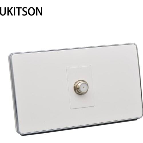 White Color Digital TV Faceplate F Head DTV Wall Panel 120x70mm