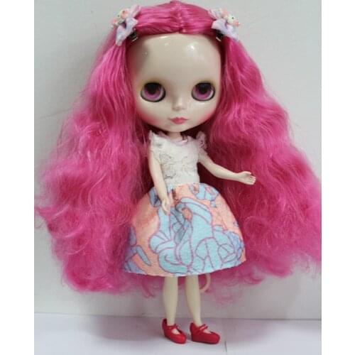 Free Shipping big discount RBL-141DIY Nude Blyth doll birthday gift for girl 4colour big eyes dolls with beautiful Hair cute toy