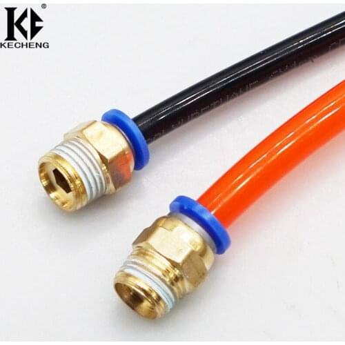 Free Shipping Pneumatic Connectors PC6 6mm M5 BSP 1/8" 1/4" 3/8" 1/2" Air Straight Push in Quick Connector Fitting PC