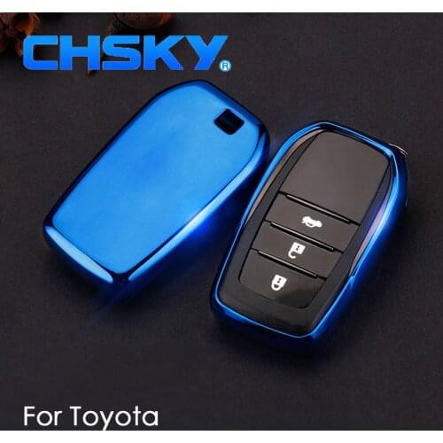 CHSKY Car Styling TPU Car Key Case Shell For Toyota C-HR RAV4 Land Cruiser 200 Avensis Auris Corolla Prius Car key Cover Case
