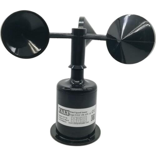 CALT 12 24 Vdc 3 cup wind speed sensor anemometer analog 4-20mA 0-5V digital RS485 modbus wind speed measuring instrument