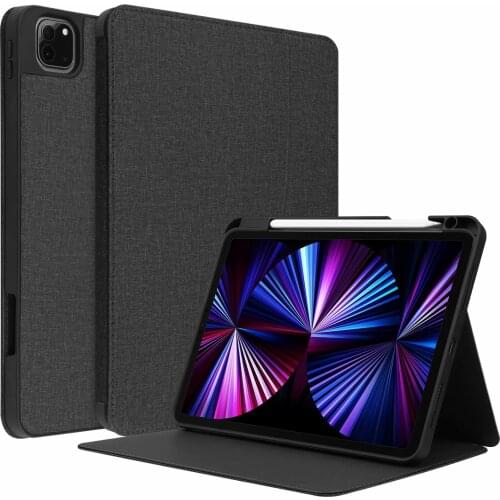 Premium Leather Business Folio Stand Cover with Pencil Holder-Multiple Viewing Angles for iPad Pro 11"inch Case 2021/2018 3rd