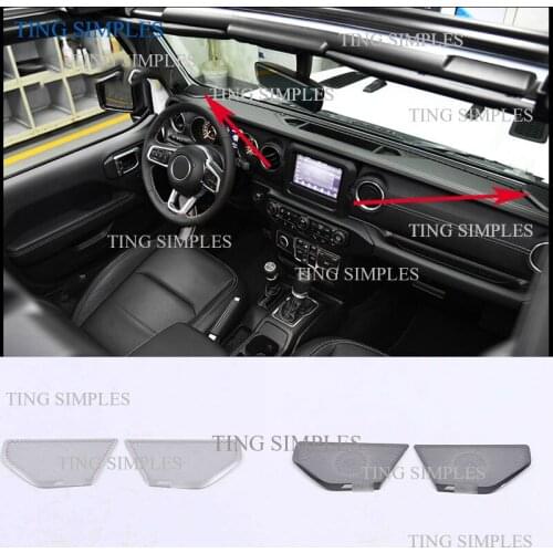 For Jeep Wrangler JL 2018 2019 2020 Both Side Pillar A Speaker Audio Loudspeaker Sound Molding Cover Trim Auto Accessories