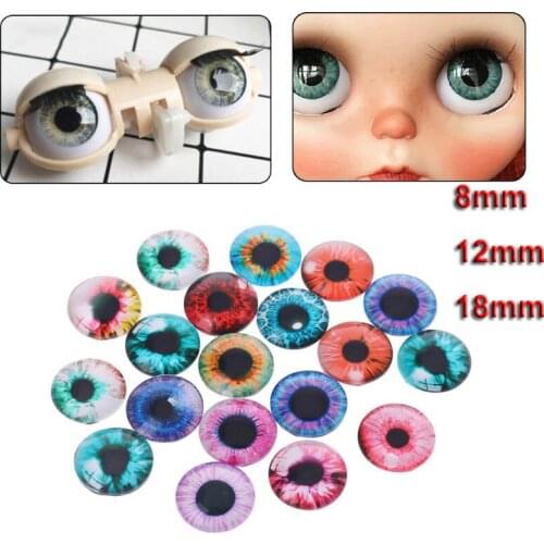 10Pairs Glass Doll Eyes Animal DIY Crafts Eyeballs For Dinosaur Eye Accessories Jewelry Making Handmade 8/12/18mm