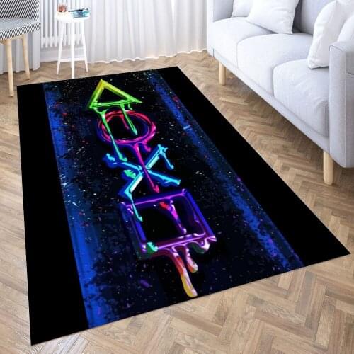 Gaming icons art Carpet for Living Room 3D Anime Cartoon Rug Gamer Teen Room Bedside Lounge Rug Kids Children Floor Mats
