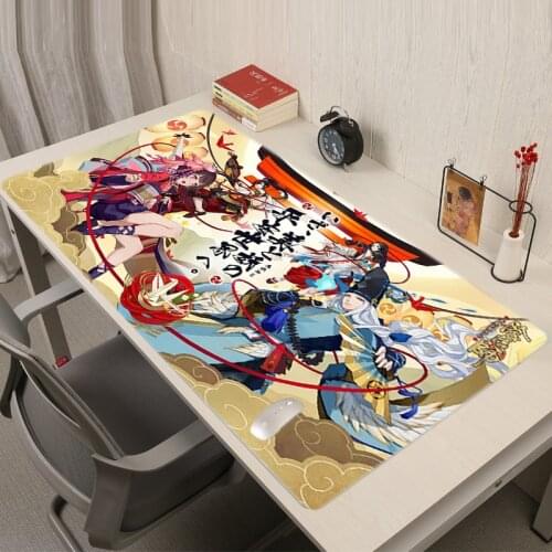 Onmyoji Gaming Mouse Computer Pad Anime Mat Gamer Gamers Accessories Hot Xxl Keyboard Desk Mause Carpet Cute Mats Pads Large Rug