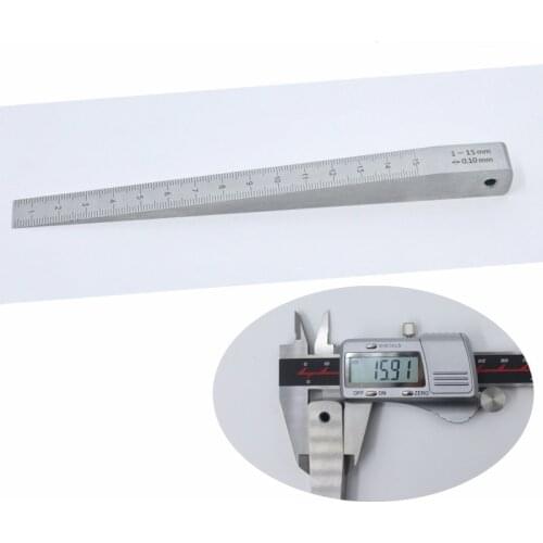 Taper Gauge 1-15mm 0.01mm Taper Welding Gauge gap gage wedge gage gap feeler gauge insert wedge gauge
