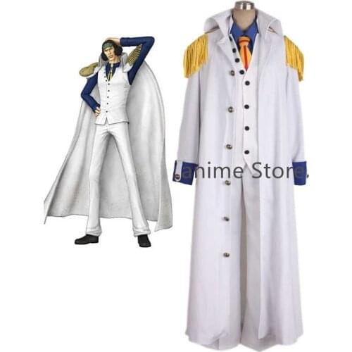 One Piece Admiral Aokiji Kuzan Cosplay Costume Marine Costume