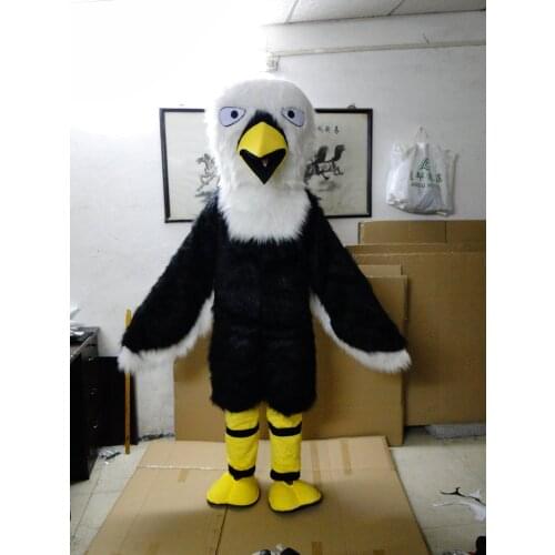 Black Eagle Mascot Costume Fancy Dress Halloween Cartoon Blue Eagle Mascot Costume outdoor party