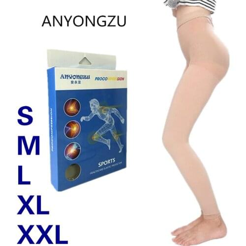 ANYONGZU Medical Elastic Nine Points Compression Pantyhose Nurse Teacher Prevent Varicose Veins Relieve Pain Stocking Gift Box