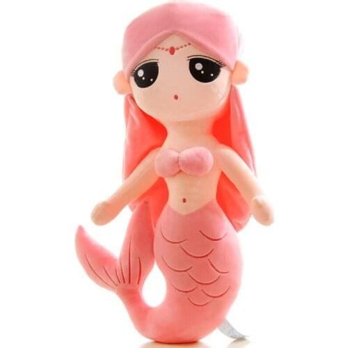 Cute Cartoon Princess Mermaid Plush Dolls Soft Stuffed Animals Toy For Girls Kids Birthday Gifts Beauty High Quality Wholesale