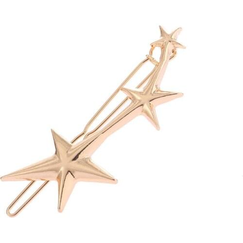 MISANANRYNE New Fashion Metal Geometric Hairbands Moon Star Round HairClips Hairgrips Hair Accessories Hair Tool Styling