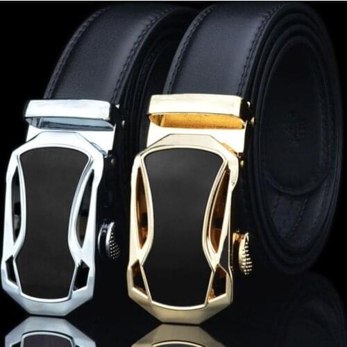 Type Men Business Style Belt Designer Genuine Leather Male Belt Automatic Buckle Belt Top Quality Girdle Belts For Suit Pants