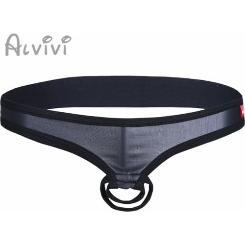 Men Lingerie Backless Cock Sock ling Ring Bikini Brief G-string Thong Underwear Underpants Jockstrap Stretchy Elastic Penis Hole