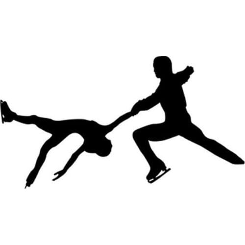 Wholesale 10/20pcs/lot 15.5cm x 8.5cm Freestyle Skating Skating Car Sticker Decals Man And Woman Ice Dancing Car Stickers