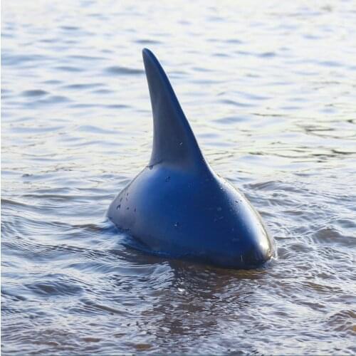 Flytec V302 RC Boat with Simulation Shark Fin Head 15km/h Electric Racing Boat for Pools 2.4G Remote Control Spoof Toys Kid