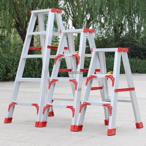 Household Ladder Thickened Folding Aluminum Alloy Herringbone Ladder 2m Double Side Engineering Combined Ladder Climbing Attic L